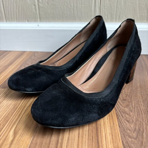 Vionic Suede Natalie Block Tortoise Heel Casual Shoe - Picture 5 of 13